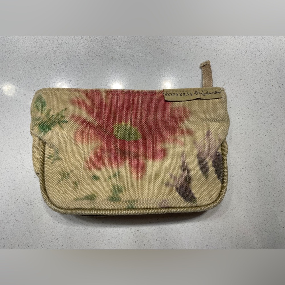 Makeup Toiletry Personal Red Flower Cosmetic Ecotools by Alicia Silverstone Bag